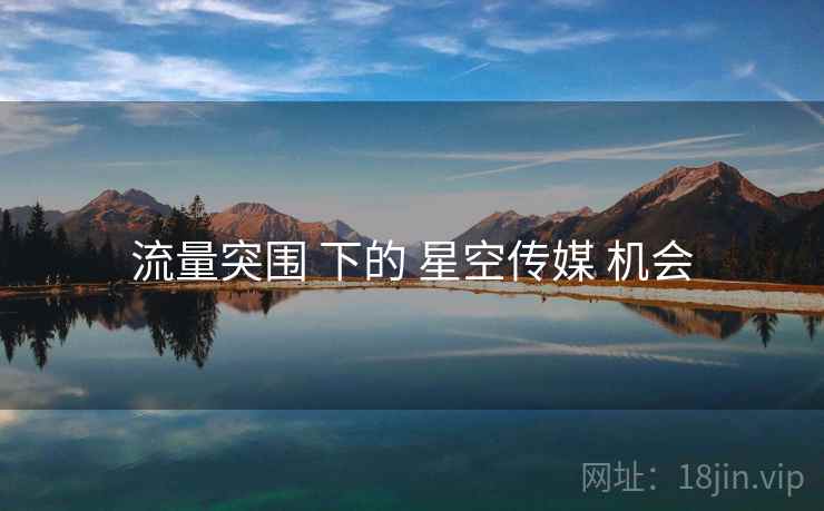 流量突围 下的 星空传媒 机会 流量突围 下的 星空传媒 机会