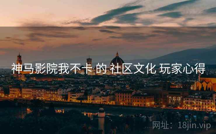 神马影院我不卡 的 社区文化 玩家心得 神马影院我不卡 的 社区文化 玩家心得