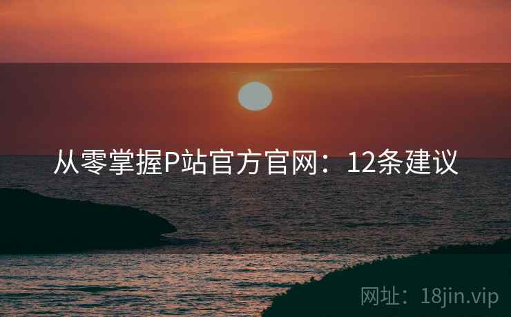 从零掌握P站官方官网：12条建议