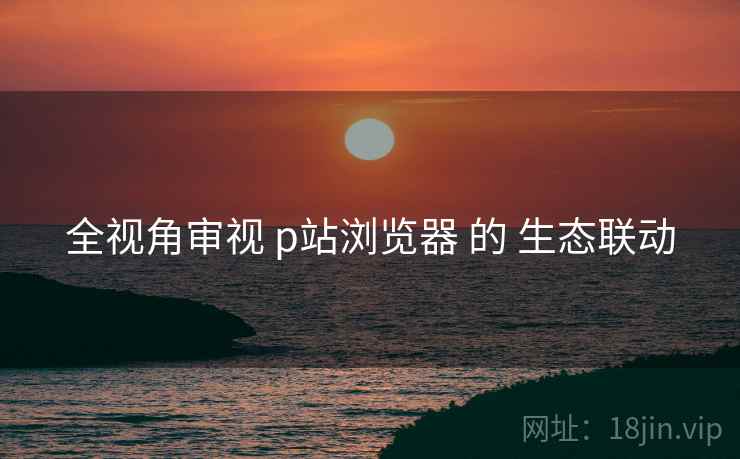 全视角审视 p站浏览器 的 生态联动