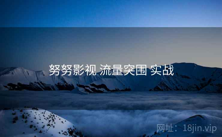 努努影视 流量突围 实战 努努影视 流量突围 实战