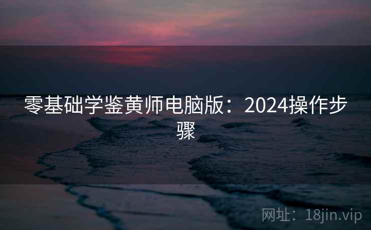 零基础学鉴黄师电脑版：2024操作步骤