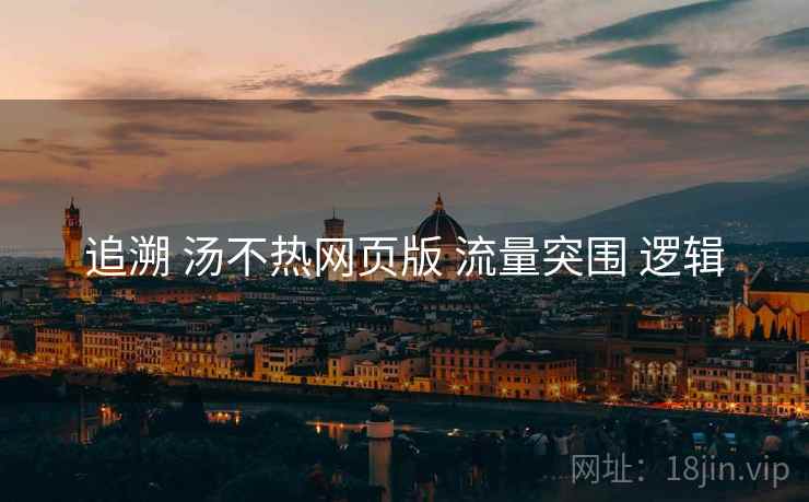 追溯 汤不热网页版 流量突围 逻辑 追溯 汤不热网页版 流量突围 逻辑